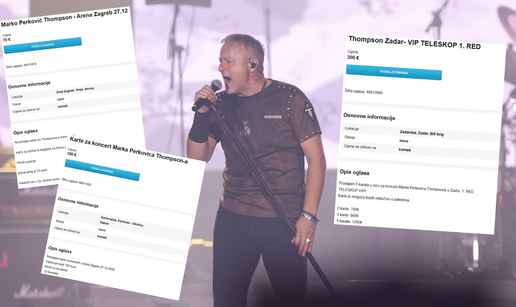 Ovo su cijene ulaznica za koncerte Thompsona: Krenula je i preprodaja na oglasnicima