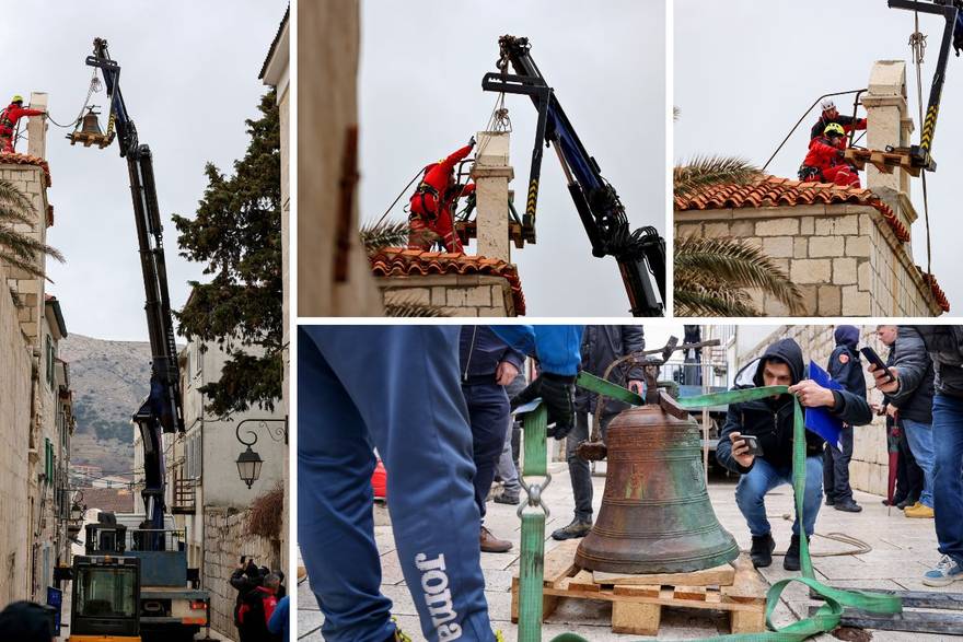 Satima skidali zvono u Pagu nakon potresa. 'Stra&scaron;no je bilo, vitrina je po&ccaron;ela zveckati'