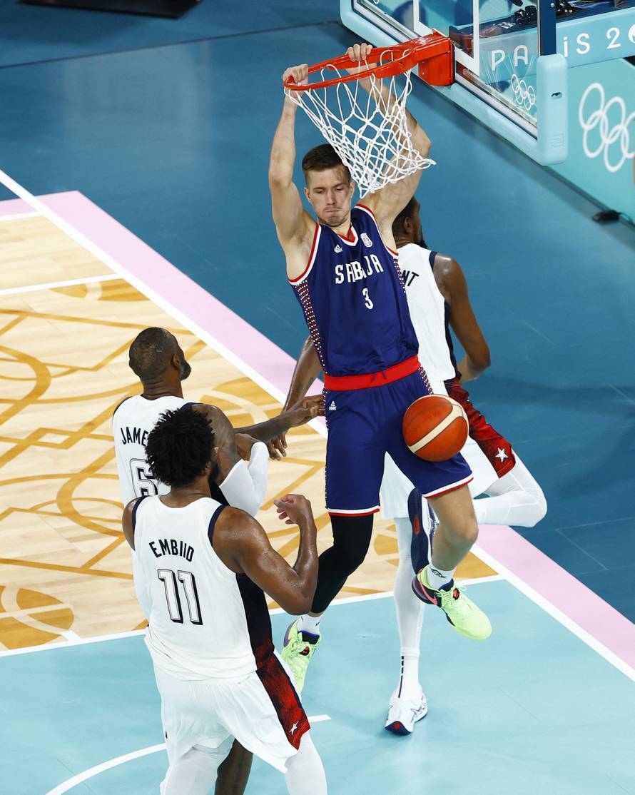 Basketball - Men's Semifinal - United States vs Serbia
