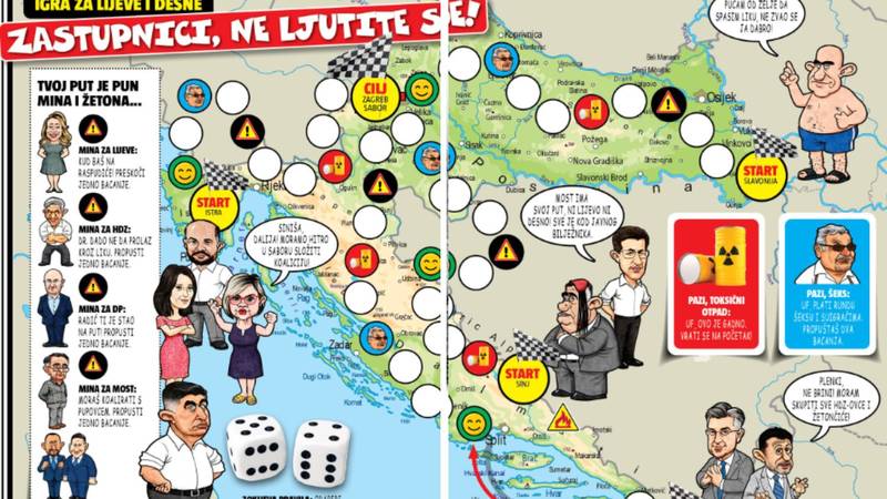 Dijelili smo novine zastupnicima uoči sjednice. Dobili su i igru: 'Naslovnica vam je poučna'