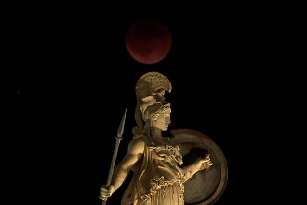 Lunar eclipse in Greece