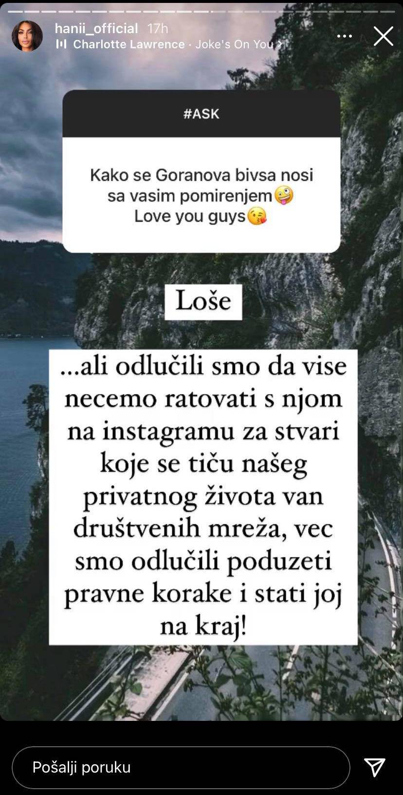 Goran i Hana prijavili njegovu bivšu policiji: 'Ogrebala nam je auto, uhodi nas i prijeti. Teror!'