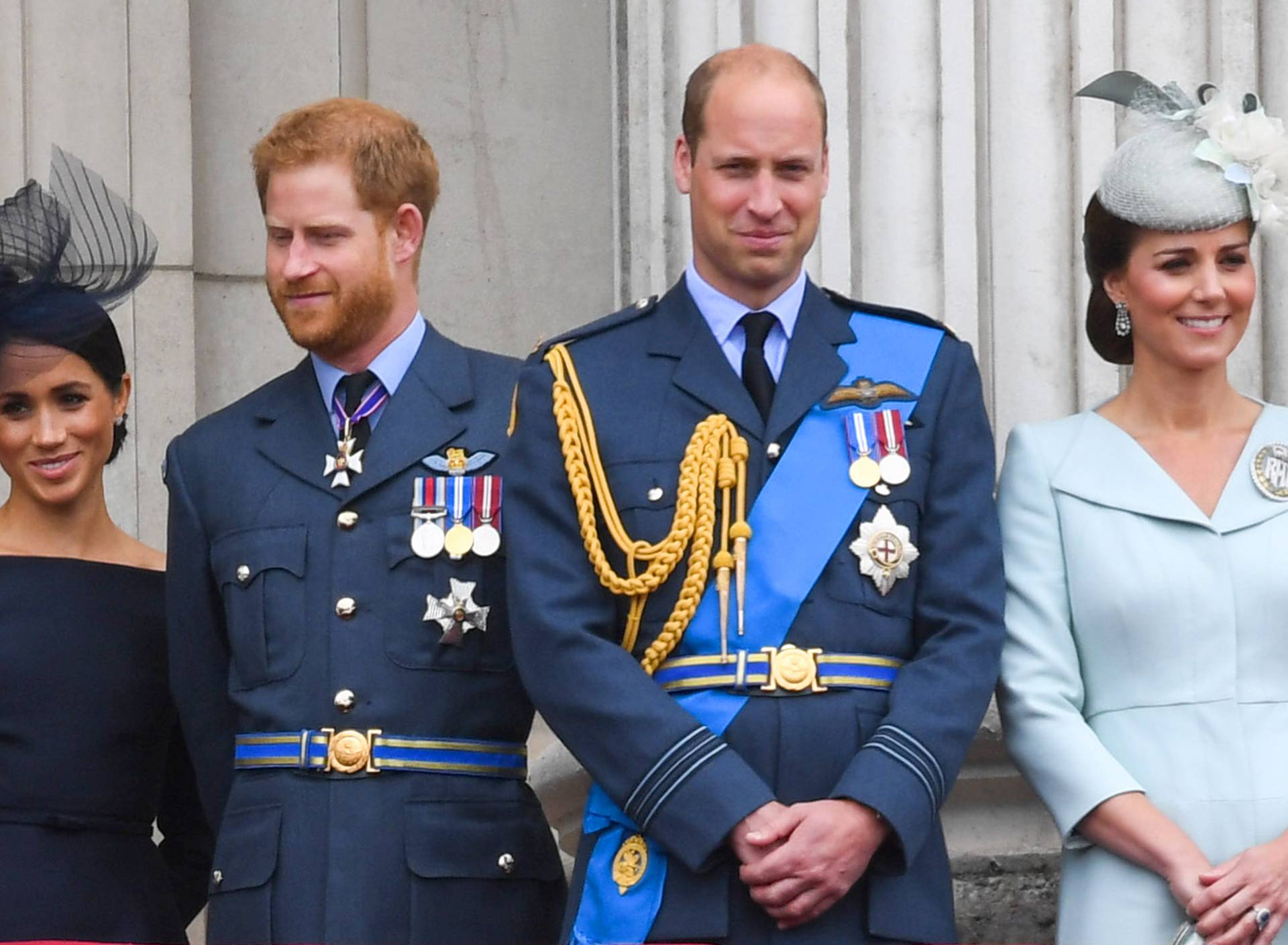 Royals Watch The Flypast To Commemorate Royal Air Force Centenary