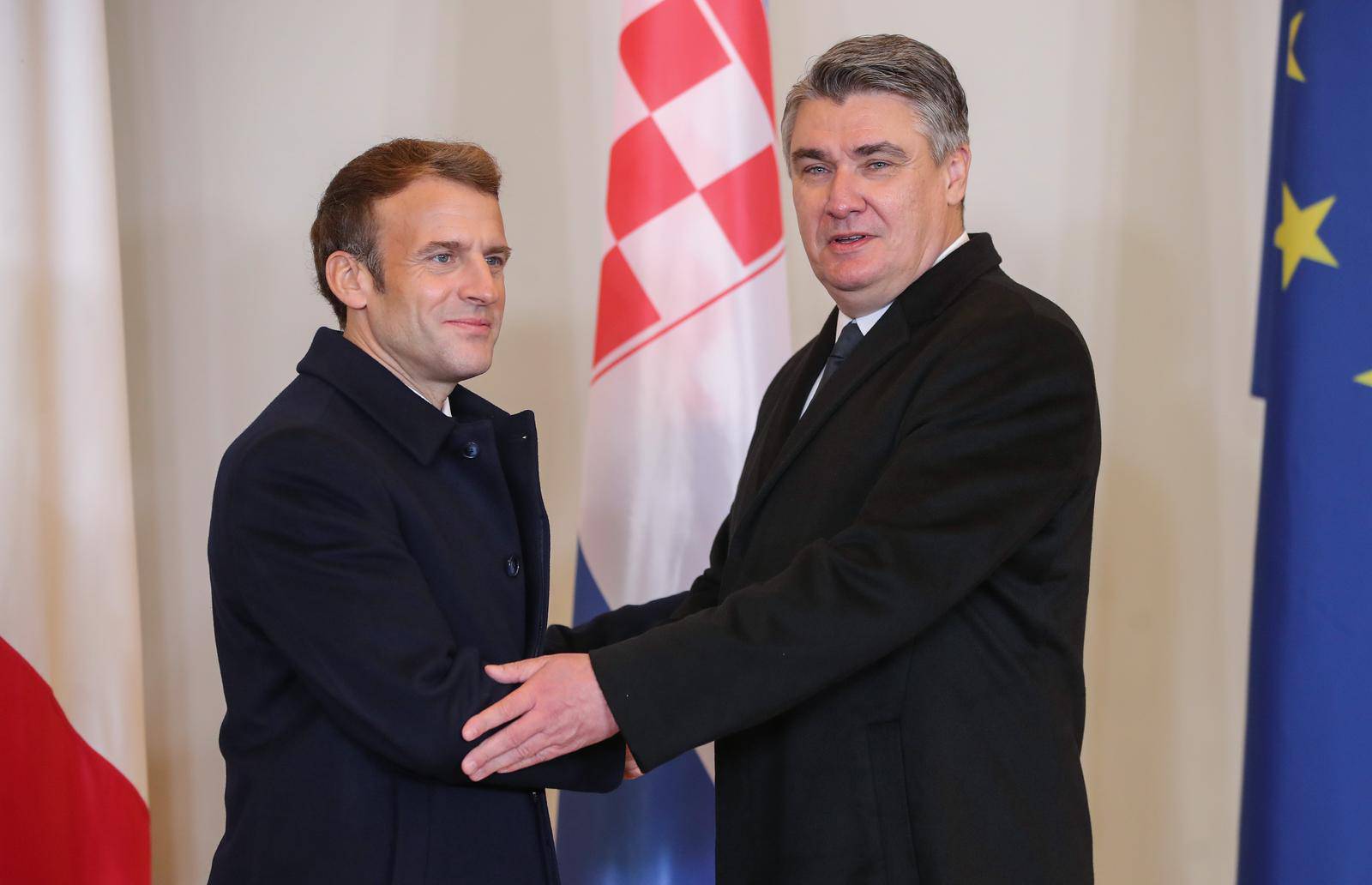 Zagreb: Predsjednik Milanović sastao se s predsjednikom Francuske Republike Emmanuelom Macronom 