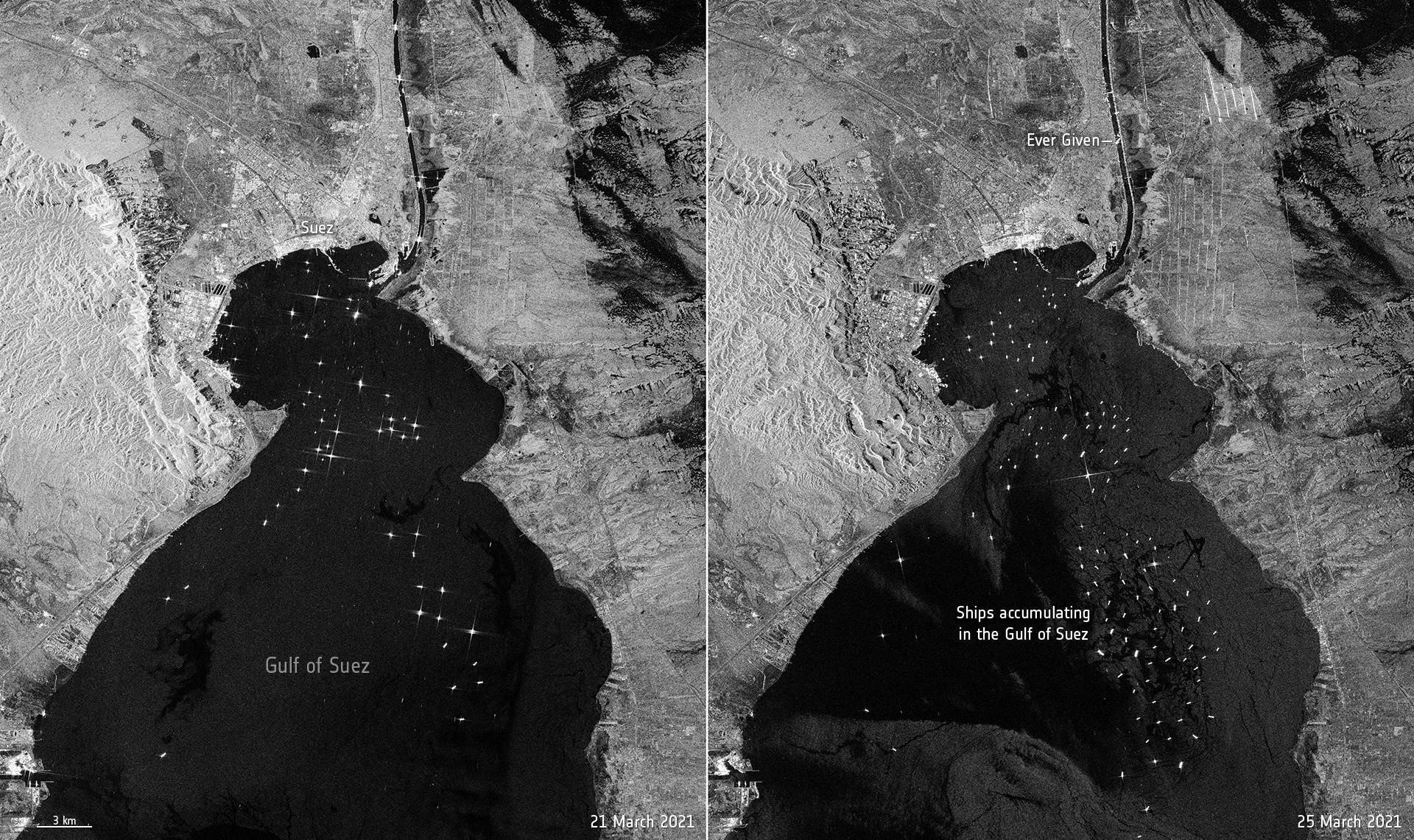 Combination of satellite pictures shows Gulf of Suez