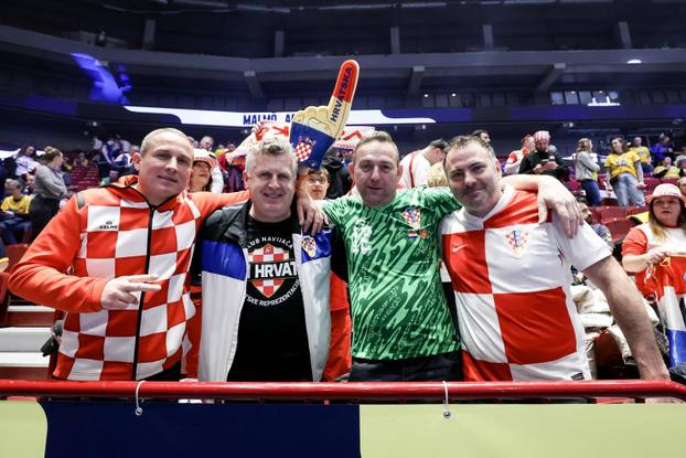 Malmo: Navijači na utakmici između Hrvatske i Švicarske EHF Europskog prvenstva