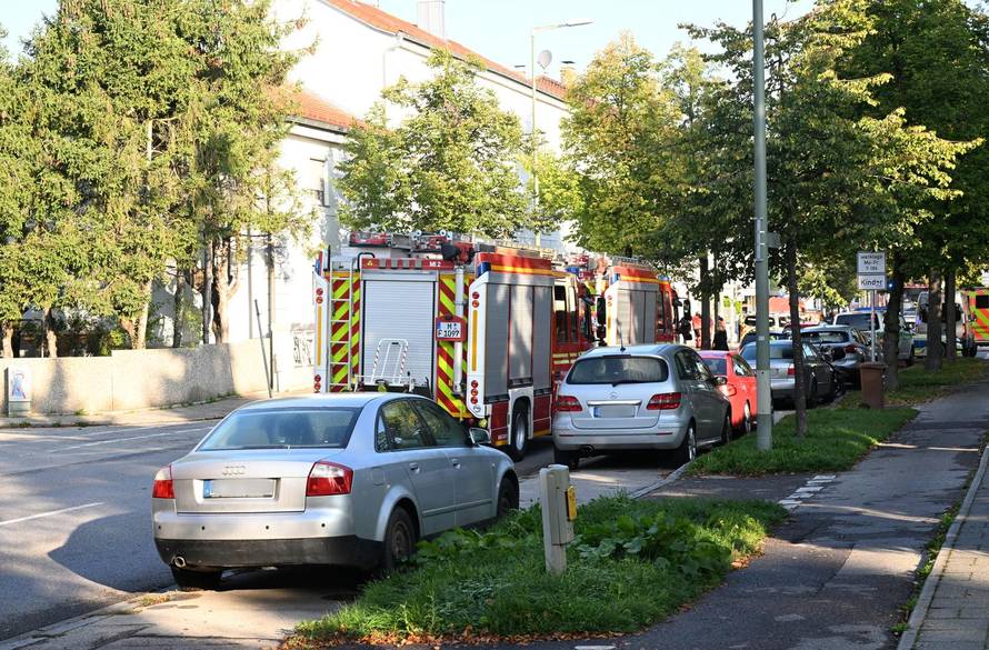 Fire in Munich - large-scale deployment of police and fire department