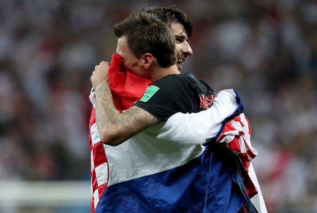 Moskva: Slavlje hrvatske nogometne reprezentacije nakon pobjede nad Engleskom