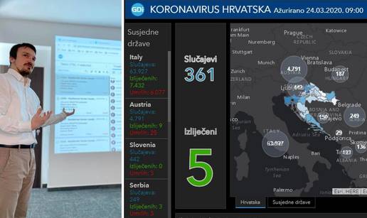 Hrvati osmislili 'korona kartu': Pratite broj i lokacije oboljelih