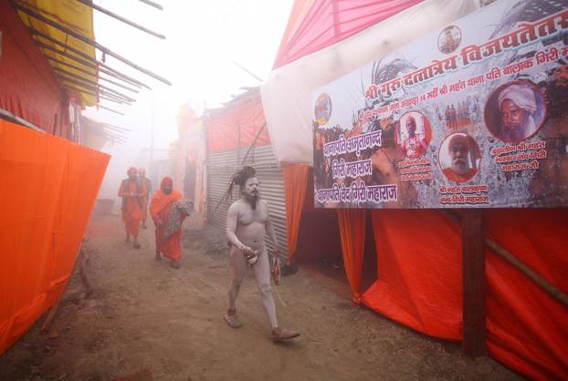 Devotees arrive ahead of Maha Kumbh Mela in Prayagraj