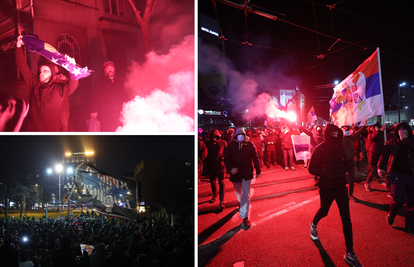 FOTO U Beogradu prosvjednici su palili zastave Kosova i urlali da je Kosovo srce Srbije