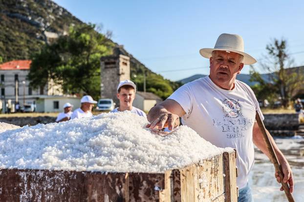 Berba soli u Stonskoj solani