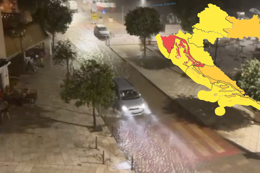 VIDEO Tuča i potop u Umagu! Alarm za cijelu zemlju, za jednu regiju crveni: Evo što dolazi