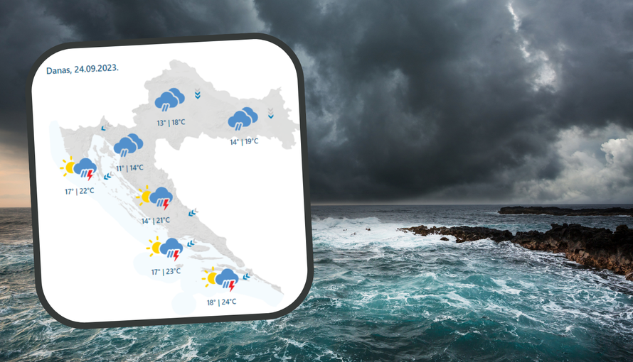 I dalje kiša s olujnim udarima. Za jednu regiju upalio se crveni alarm, a evo što nas čeka sutra