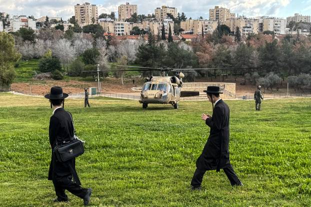 An Israeli Air Force rescue unit arrives to attend the scene of a fatal Iranian strike, after Iran launched missile barrages following attacks by the U.S. and Israel on Saturday, in Beit Shemesh