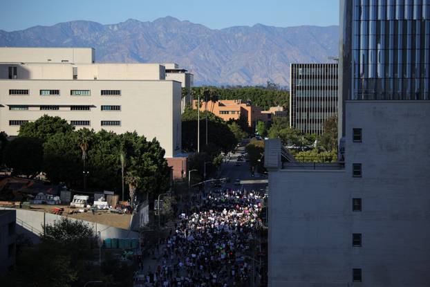 Anti-Trump 'Hands Off!' protest, in Los Angeles