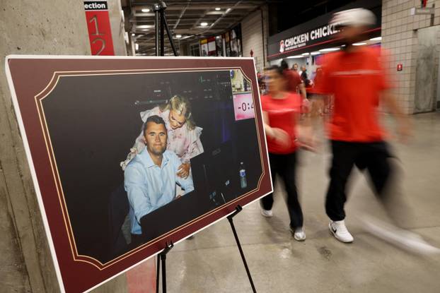 Memorial service for slain conservative commentator Charlie Kirk, in Glendale