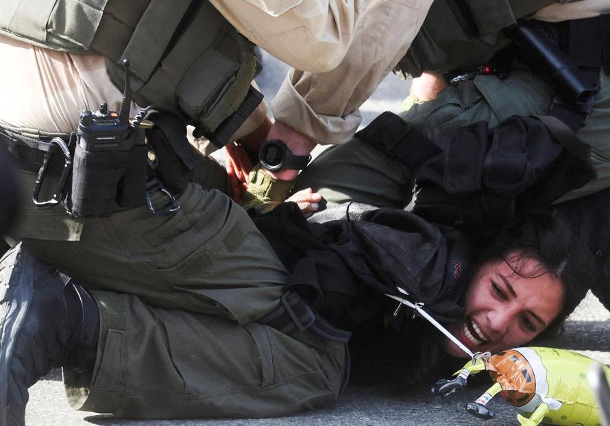 Protest against federal immigration sweeps, in Los Angeles