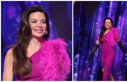 Nikolina Pišek opet zablistala u 'Masked Singeru', odjenula je ružičastu haljinu s perjem