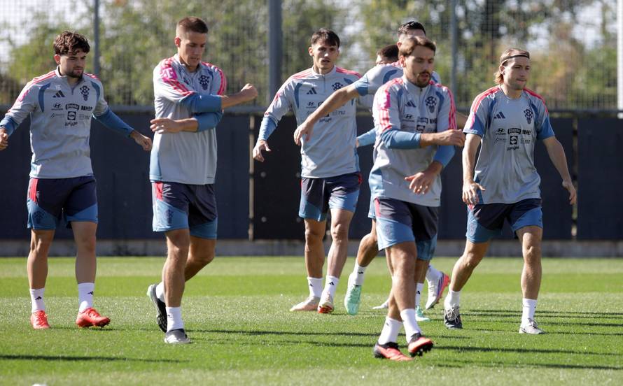 Rijeka: Trening hrvatske nogometne reprezentacije na Rujevici