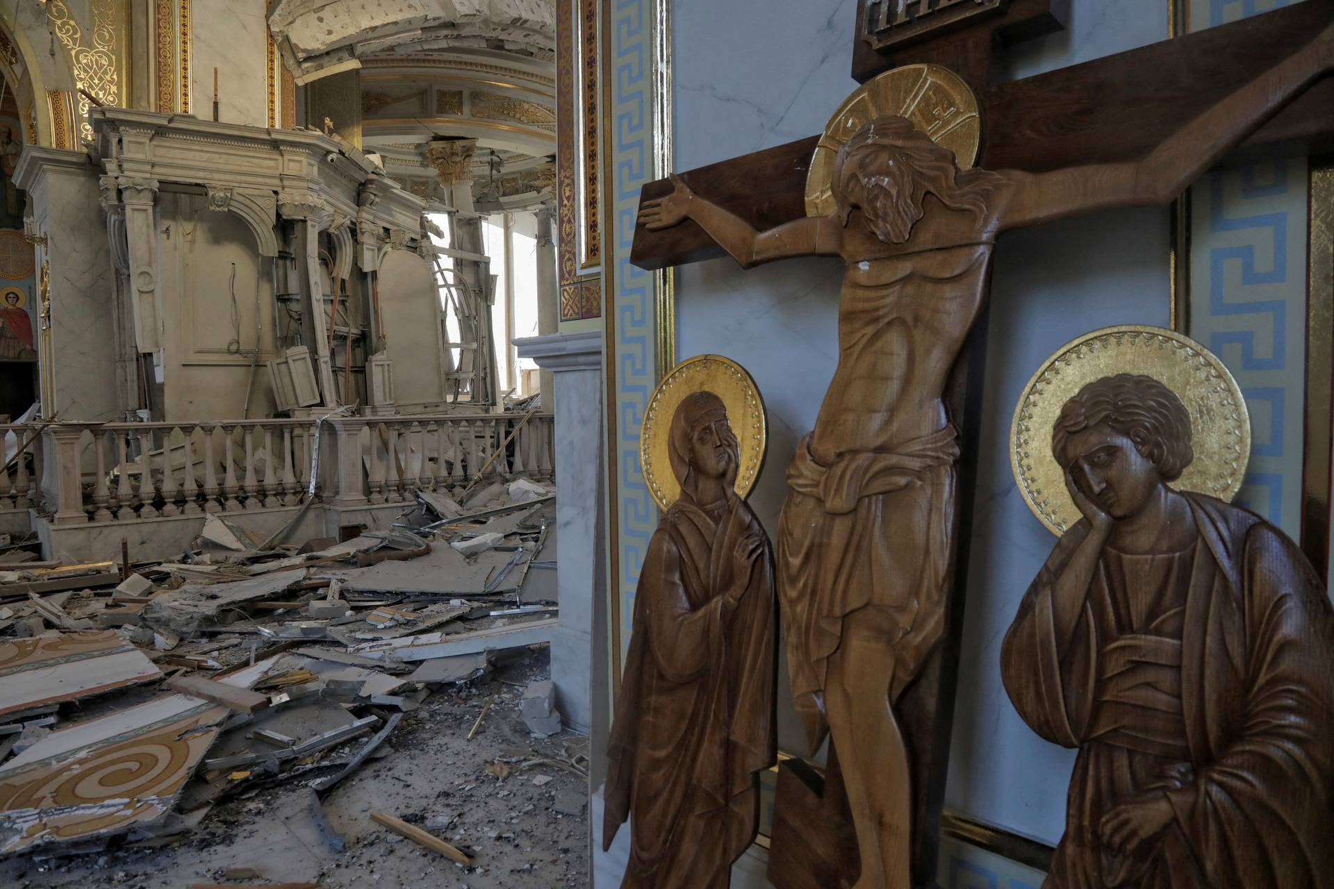 Aftermath of a Russian missile attack in Odesa