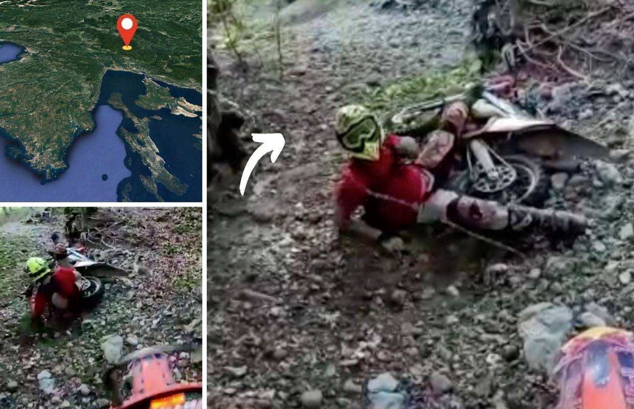 VIDEO Jeza kod Rijeke: Netko je opet postavio žicu na stazi u šumi. Na nju naletio motociklist