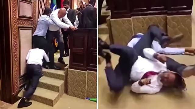 VIDEO Makljaža u maldivskom parlamentu: Padali udarci, po podu se hrvali, vukli se za kosu