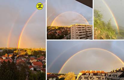 VIDEO Prekrasni prizori iznad Hrvatske. Dupla duga pojavila se na nebu od Zagreba do mora