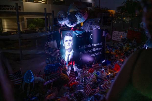 People mourn following the fatal shooting of conservative activist Charlie Kirk