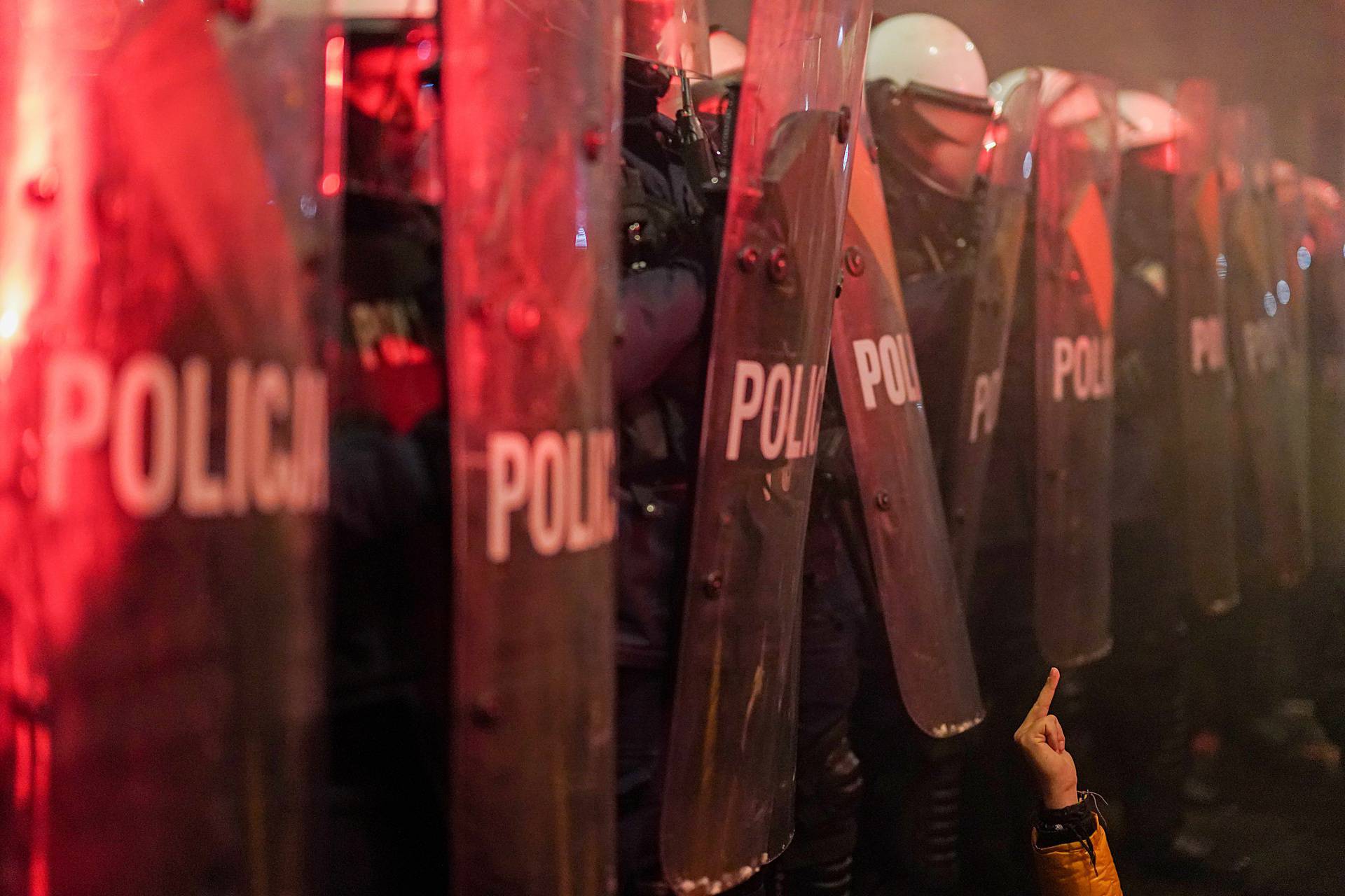 Protest against the verdict restricting abortion rights in Warsaw