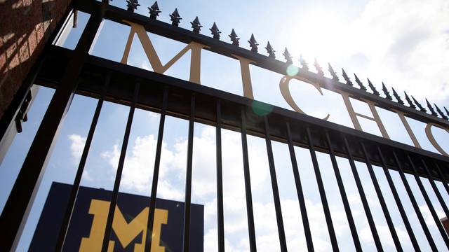 FILE PHOTO: An entrance to Michigan Stadium is seen on the University of Michigan campus in Ann Arbor