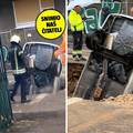 Bizarne scene u Rijeci: Autom upao u rupetinu ispred vrtića!