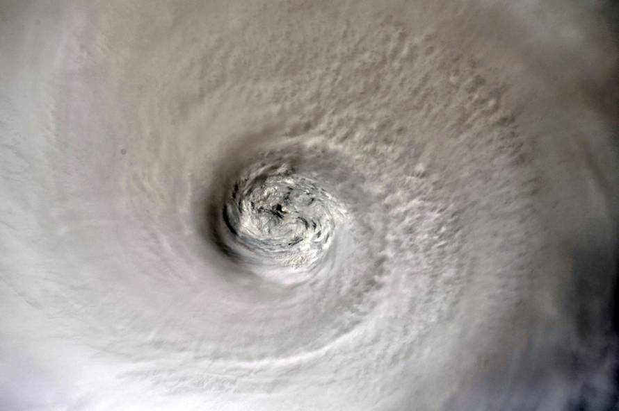 NASA handout photo of Hurricane Dorian shown from the International Space Station