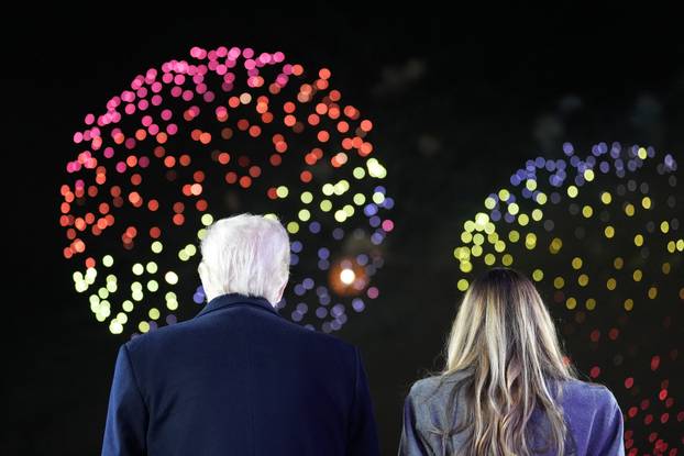 Fireworks display ahead of the inauguration of U.S. President-elect Donald Trump, in Sterling