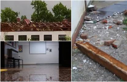 Bor pao na jednu školu, drugoj pao krov i kiša uništila opremu
