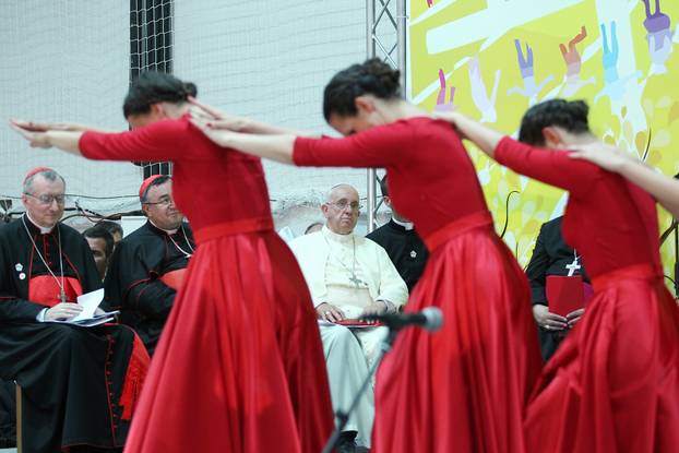 Sarajevo: Papa se družio s mladima u Nadbiskupijskom centru za mlade 
