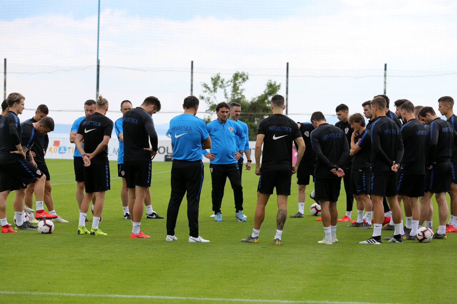 Rijeka: Hrvatska nogometna reprezentacija trenira na pomoÄnom stadionu Rujevica