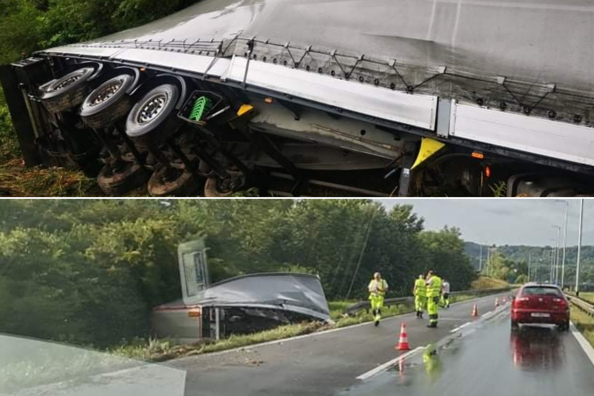Probio ogradu i izletio s ceste kod West Gatea, vozač kamiona ozlijeđen u teškoj nesreći