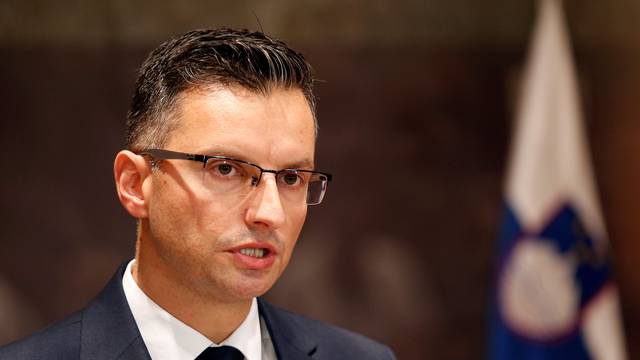 Marjan Sarec, leader of The List of Marjan Sarec speaks with the press in the parliament after he was elected for Prime Minister in Ljubljana