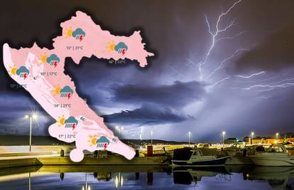 Meteoalarmi oglašeni za cijelu Hrvatsku za srijedu! Grmljavina, kiša i jaki vjetar:  Moguća i tuča!