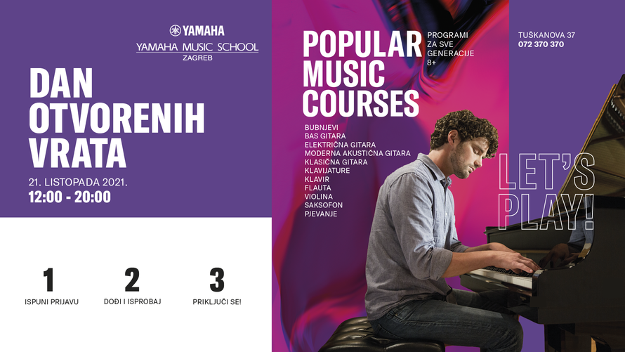 Zabavite se i isprobajte svjetski poznate glazbene programe Yamaha Music School Zagreb