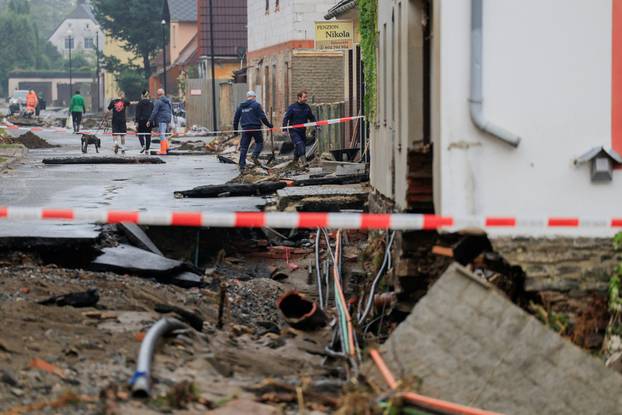 Aftermath of flooding in Czech Republic