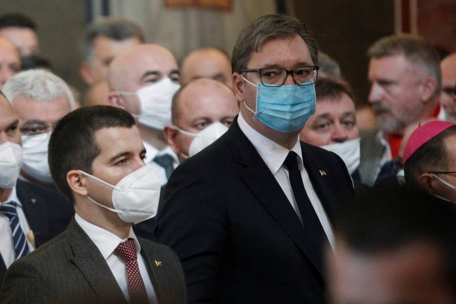 The funeral of Metropolitan Amfilohije Radovic, the top cleric of the Serbian Orthodox Church in Montenegro, in Podgorica