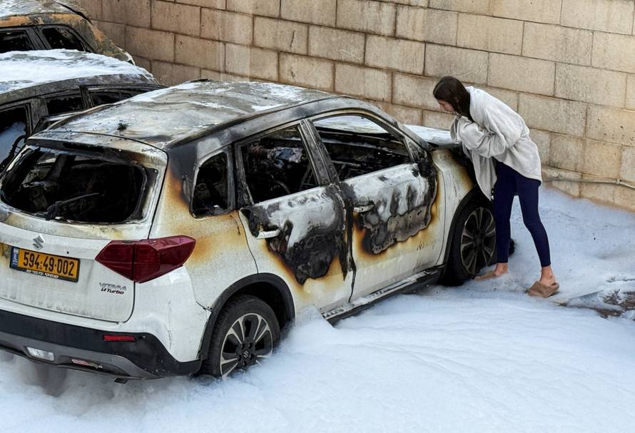 Aftermath of a missile strike in Petach Tikva