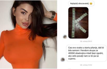 Mandarina objavila Hrvate koji joj nude novac: Za seks 4000 €