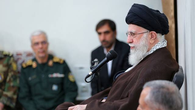 Iran's Supreme Leader Ayatollah Khamenei meets with commanders of Iranian armed forces in Tehran