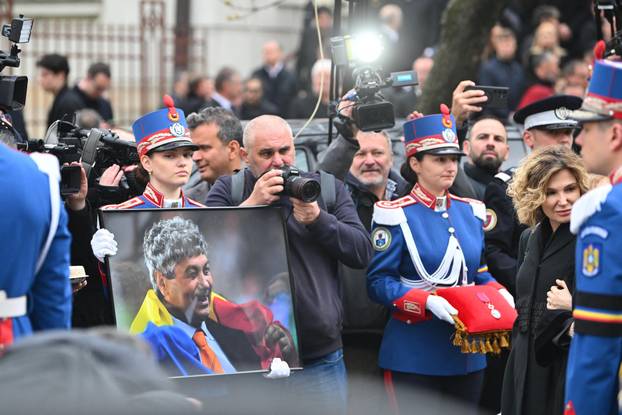 Funeral ceremony for Romanian coach Mircea Lucescu in Bucharest