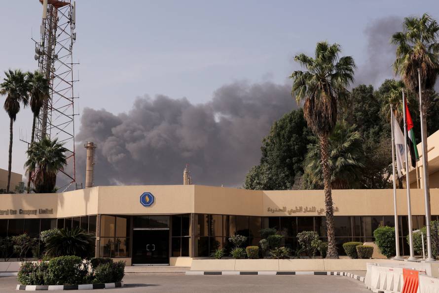 Smoke billows after Iranian attack, following United States and Israel strikes on Iran