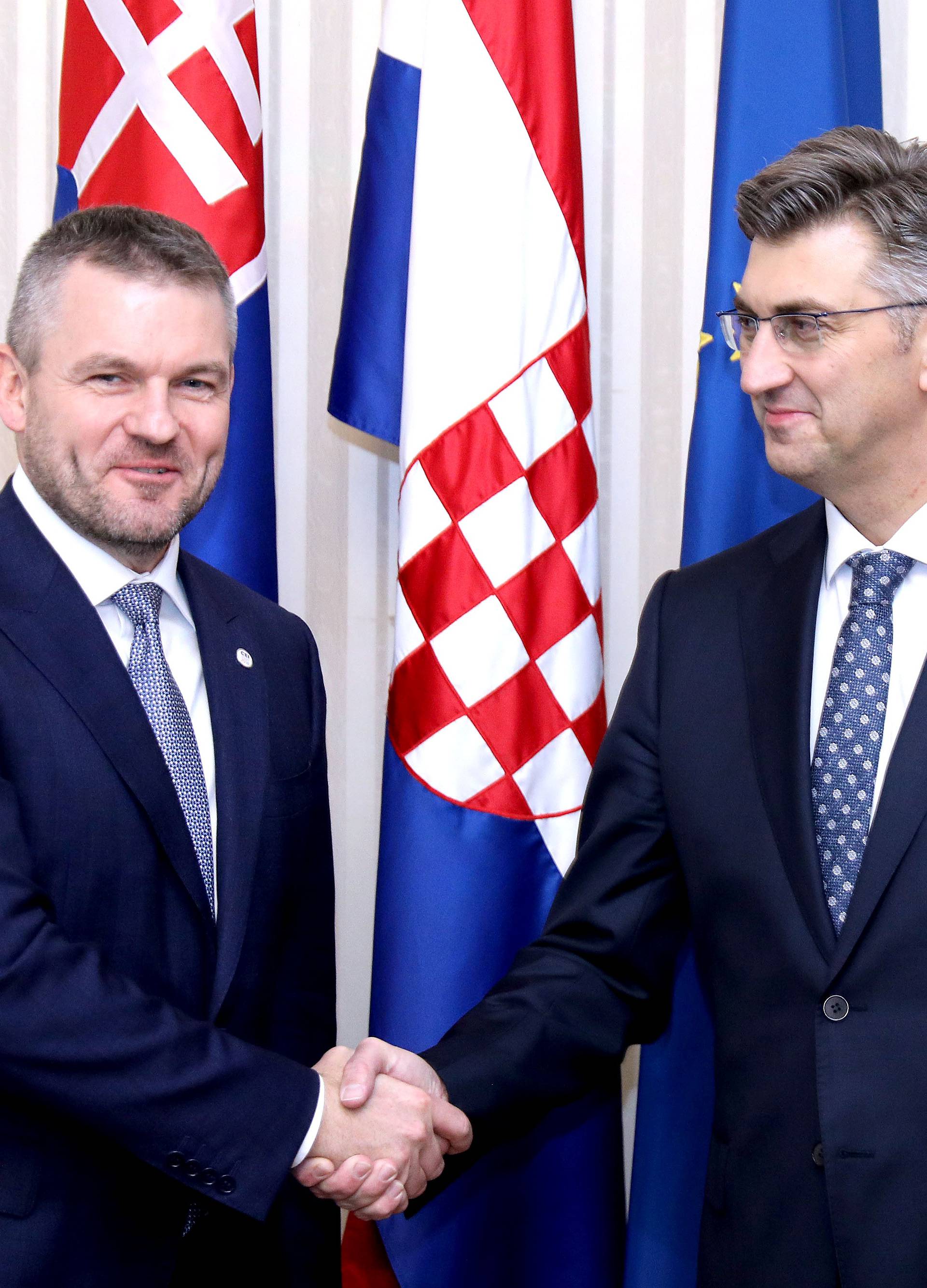Zagreb: PlenkoviÄ predsjednika Vlade SlovaÄke Petera Pellegrinija