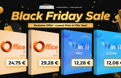 Najniža cijena: Black Friday snižava Windows 11 na 12,28 € i MS Office 2021 na 29,28 €!